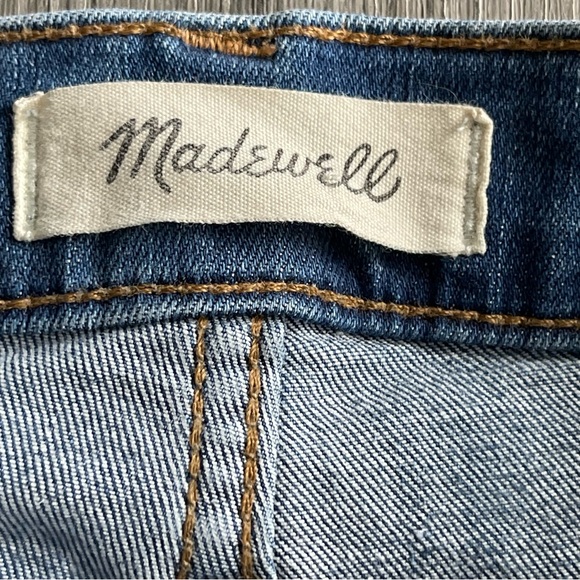 Madewell Medium Wash Cali-Demi Raw Hem Boot Jeans Women's Size 27 - Picture 5 of 11